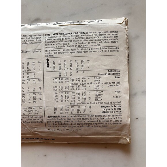 Vintage Simplicity Pattern 6583 Women’s Dress & Lined Jacket Size 16 Uncut 1984 - Picture 7 of 8